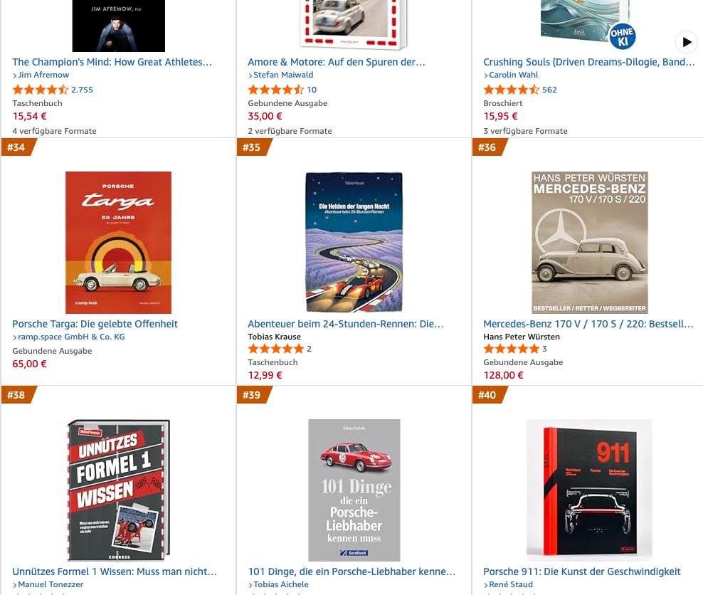 Mein Buch auf Rang #35 bei Amazon