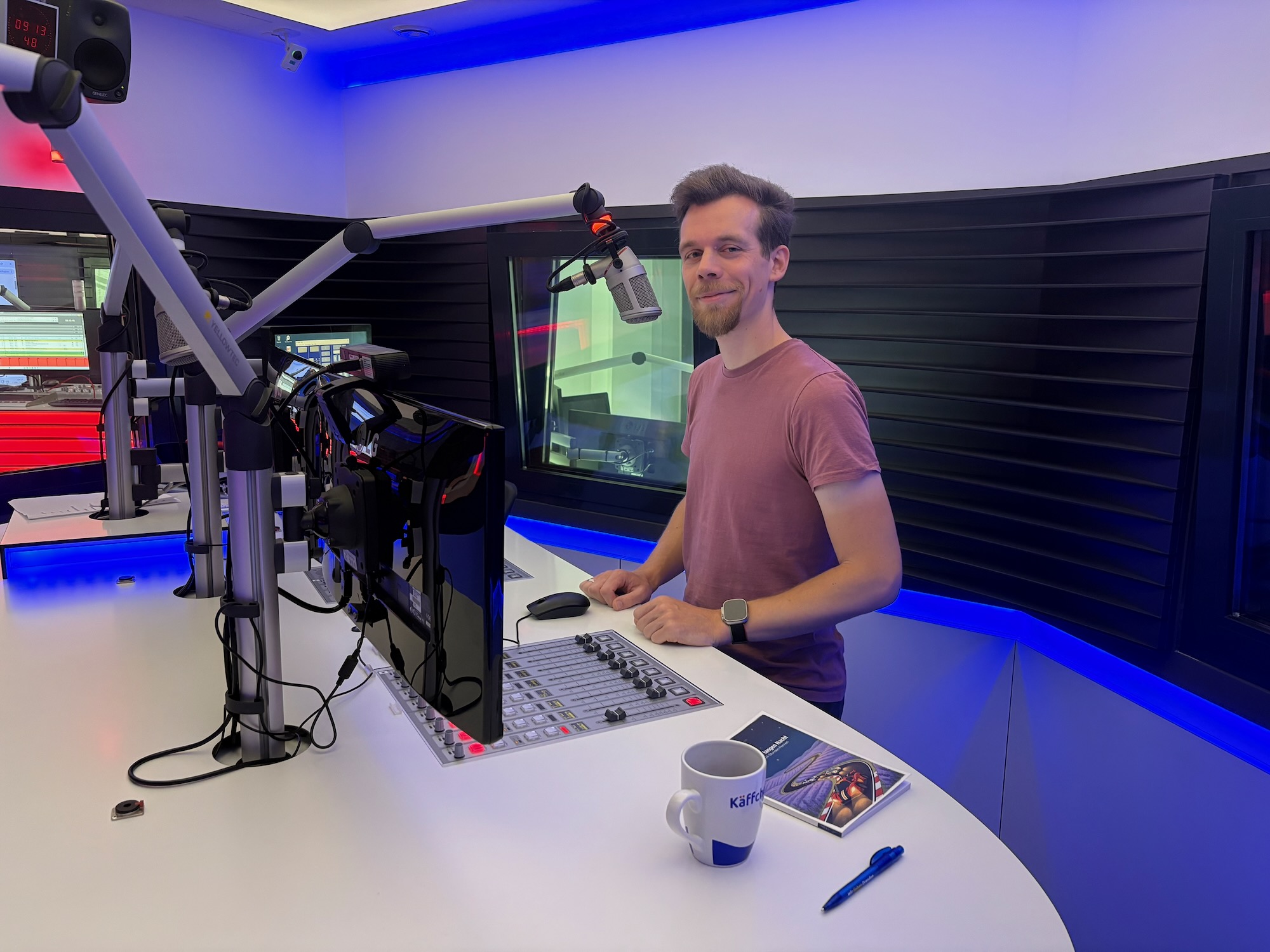Tobias Krause live auf Sendung beim Buchtipp von Radio Dresden
